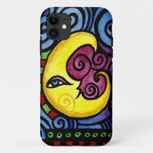 Tollerende Whimsical Maan iphone hoesje (Achterkant)