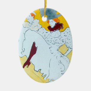 Tolouse Lautrec Dancing Girls Yellow Keramisch Ornament