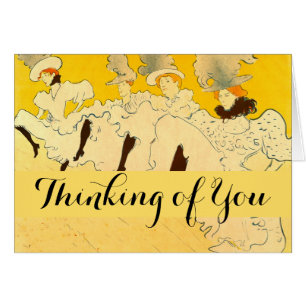 Tolouse-Lautrec Dancing Girls Yellow Poster Art