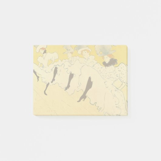 Tolouse-Lautrec Dancing Girls Yellow Poster Art Post-it® Notes (Voorkant)