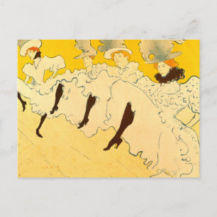 Tolouse-Lautrec Dansende Meisjes Gele Poster Kunst Briefkaart