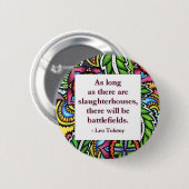 Tolstoy Quote Ronde Button 5,7 Cm (Voorkant /achterkant)