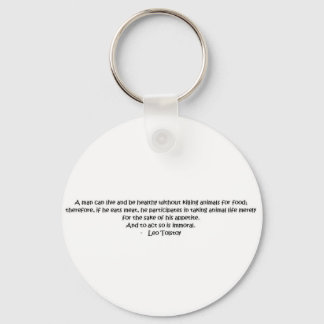Tolstoy vegetarian quote sleutelhanger