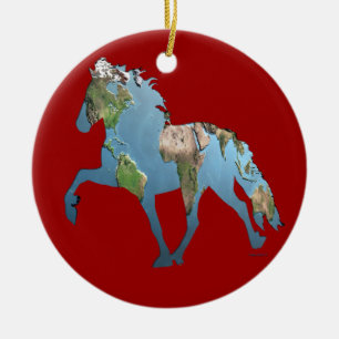 Tolt de Wereld Keramisch Ornament