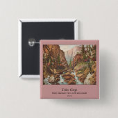 Toltec Gorge Vierkante Button 5,1 Cm (Voorkant /achterkant)