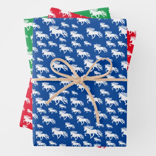 Tölter herde -Geschenkpapier 3 Farben Inpakpapier Vel (In situ)