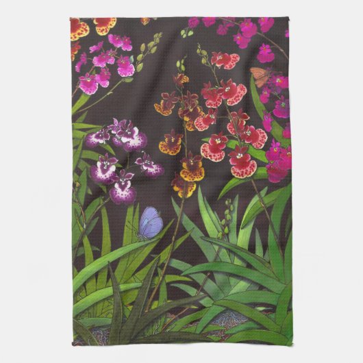 Tolumnia Equitant Oncidium Orchids Kitchen Towel Theedoek (Verticaal)