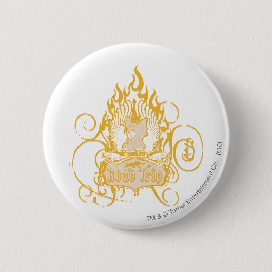 Tom and Jerry Road Trip Ronde Button 5,7 Cm (Voorkant)