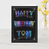 Tom - appelez dans la carte de voeux de lumières (Fleur jaune)