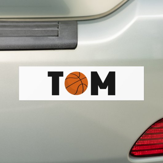 Tom Basketball Bumpersticker (Op auto)