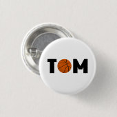 Tom Basketball Ronde Button 3,2 Cm (Voorkant /achterkant)