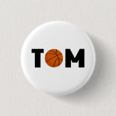 Tom Basketball Ronde Button 3,2 Cm (Voorkant)
