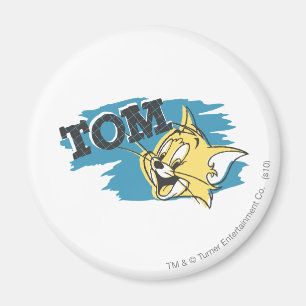 Tom Blue en Yellow Logo Magneet