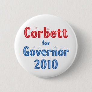 Tom Corbett for Governor 2010 Star Design Ronde Button 5,7 Cm
