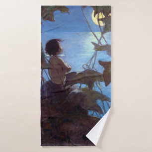 Tom die de maan bekijkt, Jessie Willcox Smith Badhanddoek