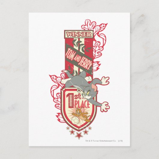 Tom en Jerry 1st Place 1 Briefkaart (Voorkant)