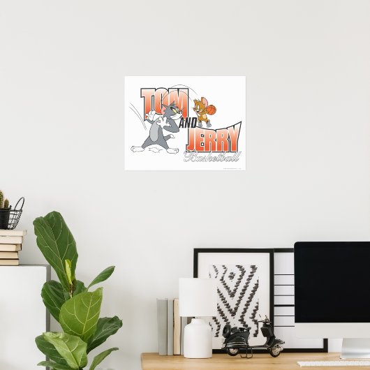 Tom en Jerry Basketball 3 Poster (Thuiskantoor)
