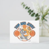 Tom en Jerry Basketball 4 Briefkaart (Staand voorkant)