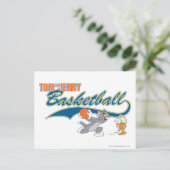Tom en Jerry Basketball 5 Briefkaart (Staand voorkant)