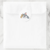 Tom en Jerry Best Buds Ronde Sticker (Tas)