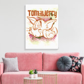 Tom en Jerry Brown en Green Canvas Afdruk (Insitu (Woonkamer))