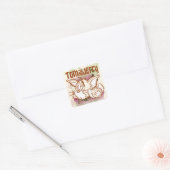 Tom en Jerry Brown en Green Vierkante Sticker (Envelop)