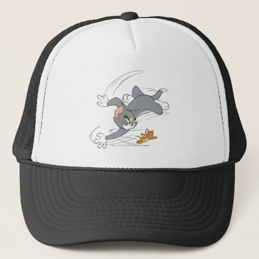 Tom en Jerry Chase Draaien Trucker Pet (Voorkant)