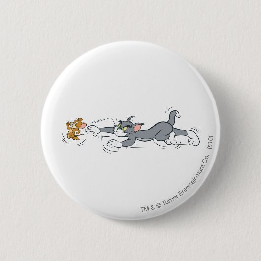 Tom en Jerry Chase Ronde Button 5,7 Cm (Voorkant)