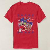 Tom en Jerry Classic Cup Ugly Sweater Premi T-shirt (Design voorkant)