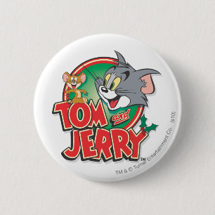 Tom en Jerry Classic Logo Ronde Button 5,7 Cm