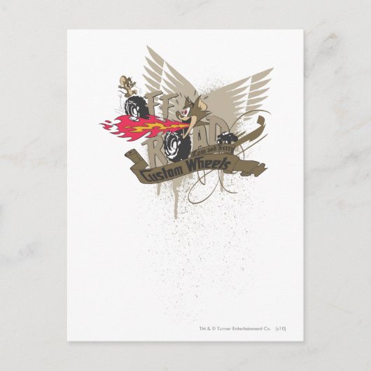 Tom en Jerry Custome Wheels Briefkaart (Voorkant)