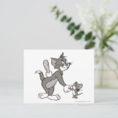 Tom en Jerry Deceitful Handshake Briefkaart (Staand voorkant)