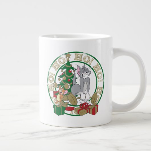 Tom en Jerry die Cadeaus openen Extra Grote Beker (Rechts)