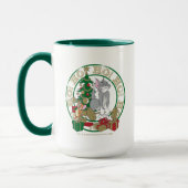 Tom en Jerry die Cadeaus openen Mok (Links)