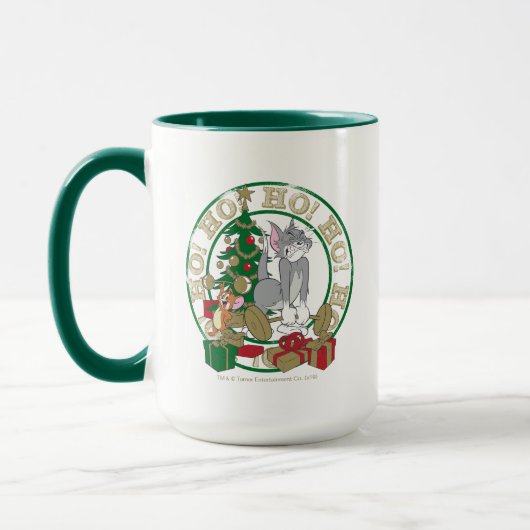 Tom en Jerry die Cadeaus openen Mok (Links)