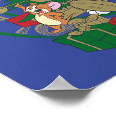 Tom en Jerry die Cadeaus openen Poster (Hoek)