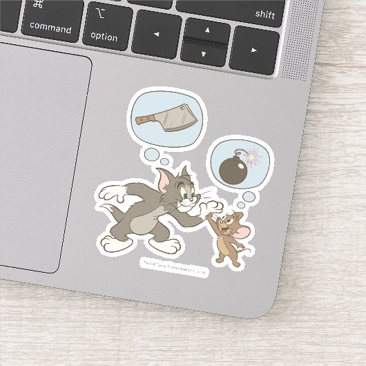 Tom en Jerry Evil Thoughts Sticker (Detail)