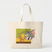 Tom en Jerry Hanna Barbera Logo Grote Tote Bag (Voorkant)