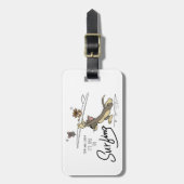 Tom en Jerry "Het is tijd om te surfen" Bagagelabel (Voorkant verticaal)