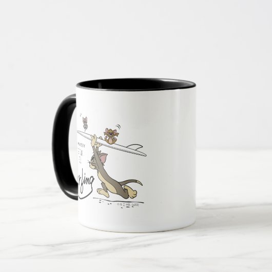 Tom en Jerry "Het is tijd om te surfen" Mok (Voorkant links)