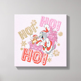 Tom en Jerry "Ho! Ho! Ho!" Santa Cft-levering Canvas Afdruk