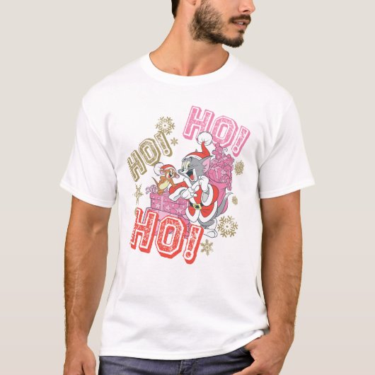 Tom en Jerry "Ho! Ho! Ho!" Santa Cft-levering T-shirt (Voorkant)