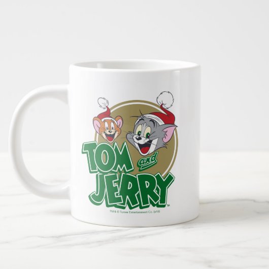 Tom en Jerry Holiday Logo Extra Grote Beker (Links)