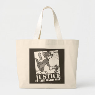 Tom en Jerry Justice de harde weg Grote Tote Bag