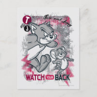 Tom en Jerry kijken naar je rug