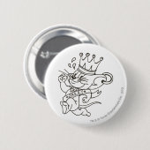Tom en Jerry King Jerry Ronde Button 5,7 Cm (Voorkant /achterkant)