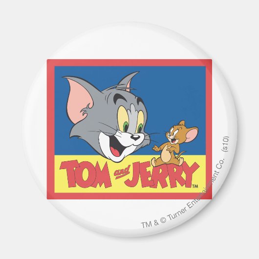 Tom en Jerry Logo Flat Magneet (Voorkant)