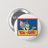 Tom en Jerry Logo Flat Ronde Button 5,7 Cm (Voorkant /achterkant)
