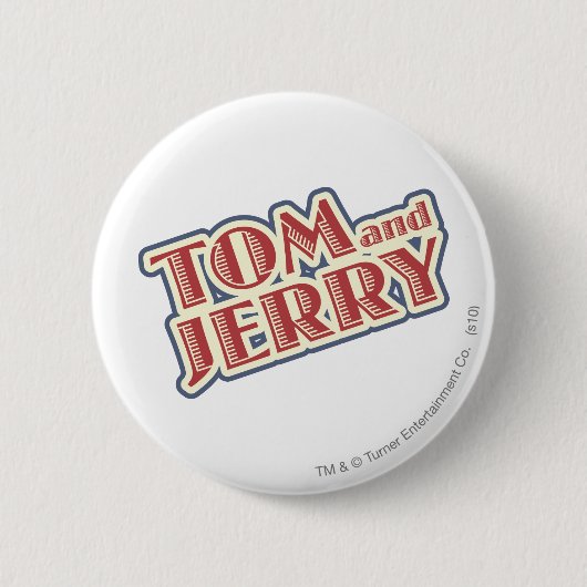 Tom en Jerry Logo Ronde Button 5,7 Cm (Voorkant)