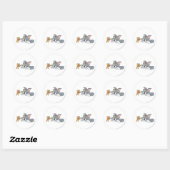 Tom en Jerry Make Faces Ronde Sticker (Vel)